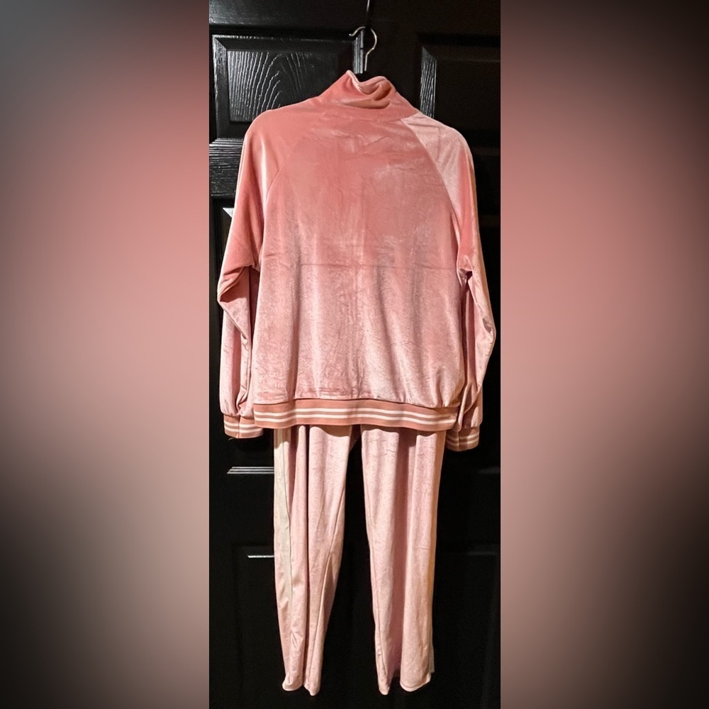EKOUAER Pink Velour Track Suit - Picture 6 of 16